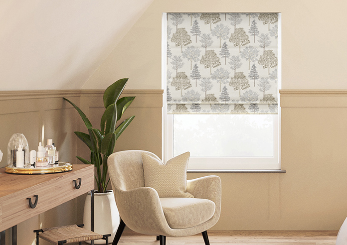 Coppice Faux Silk, Bronze - Motorised Roman Blind - Image 3